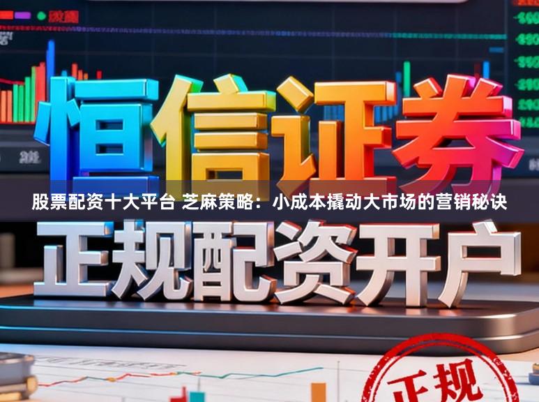 股票配资十大平台 芝麻策略：小成本撬动大市场的营销秘诀